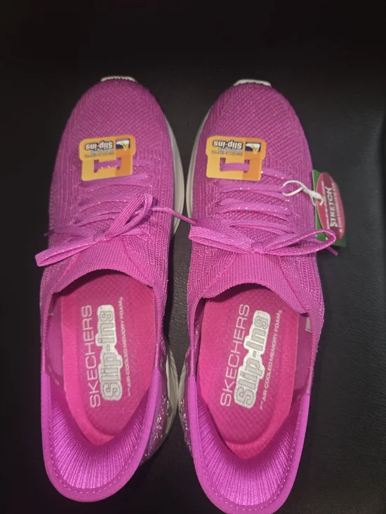 Skechers Hands Free Slip-ins Ultra Flex 4.0 Gemstone Glow Fuchsia/Pink Size 7.5 - Picture 6 of 8